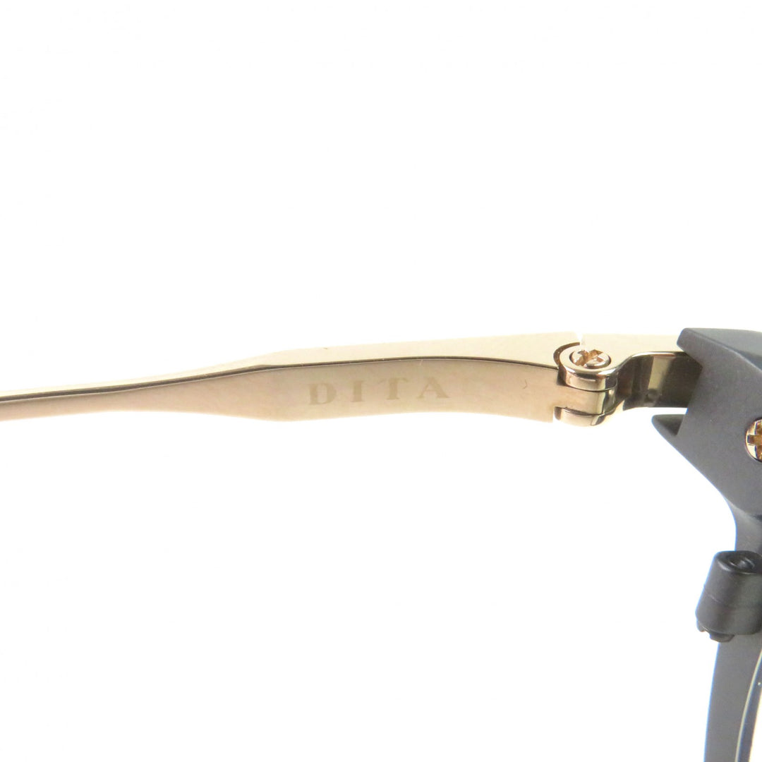 Excellent DITA Glasses UNION-FOUR Metal rim Boston shape with logo Metal Pink gold metal mens DTX426