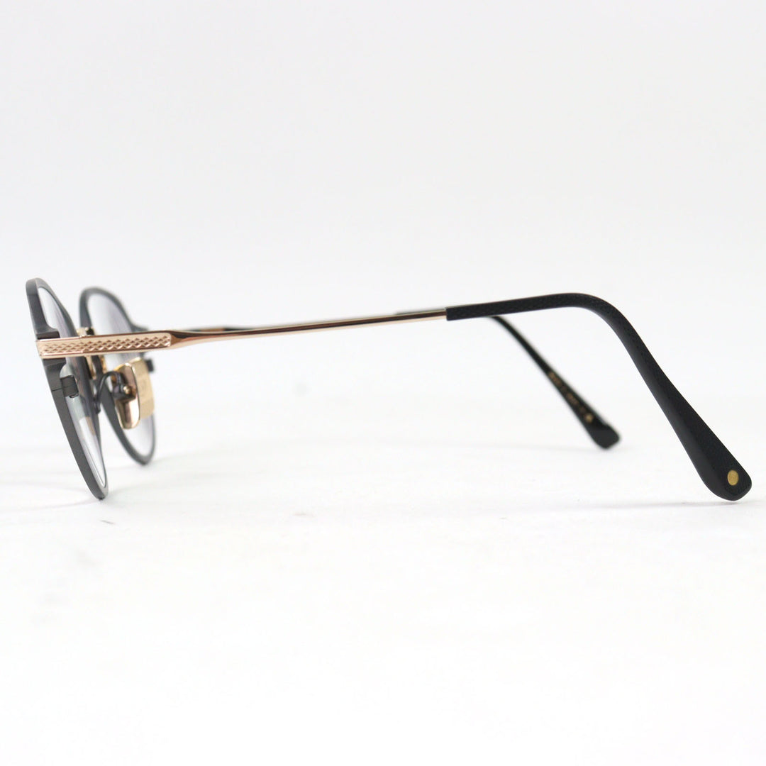 Excellent DITA Glasses UNION-FOUR Metal rim Boston shape with logo Metal Pink gold metal mens DTX426