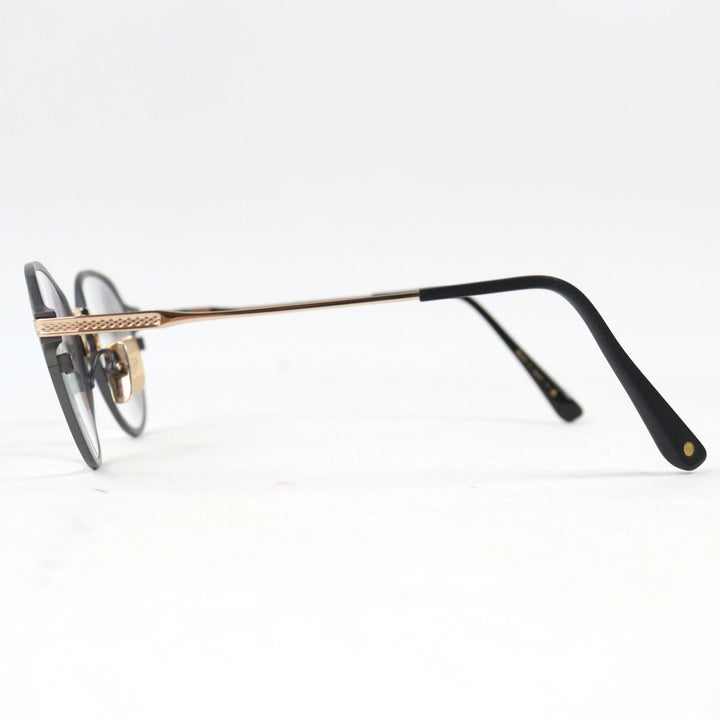 Excellent DITA Glasses UNION-FOUR Metal rim Boston shape with logo Metal Pink gold metal mens DTX426
