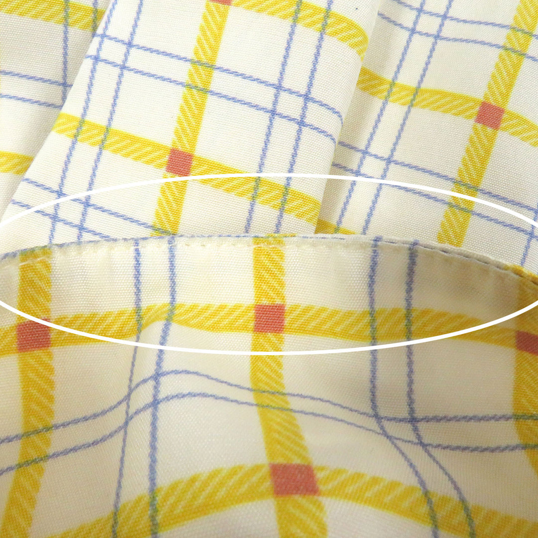 Great LOEWE Long sleeve shirt Anagram Stamp White yellow silk mens 38 H526Y05W76