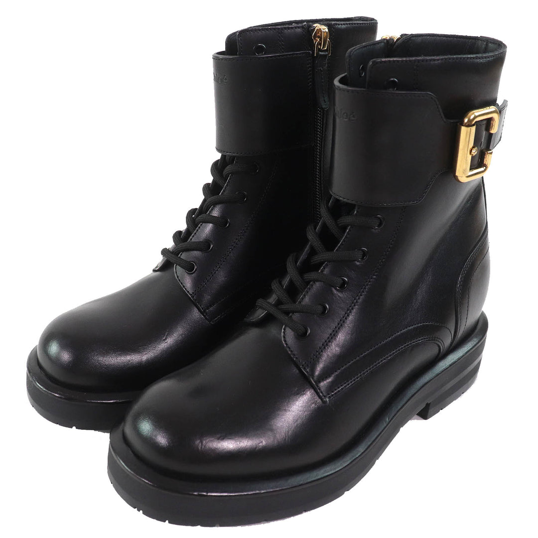 Excellent Chloe short boots CODDINGTON lace-up leather ankle boots