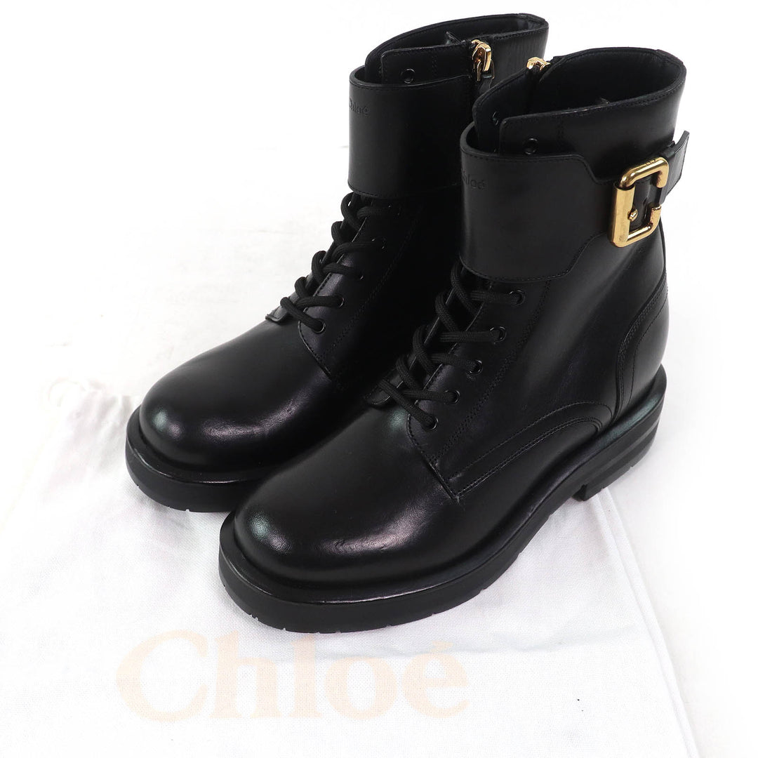 Excellent Chloe short boots CODDINGTON lace-up leather ankle boots