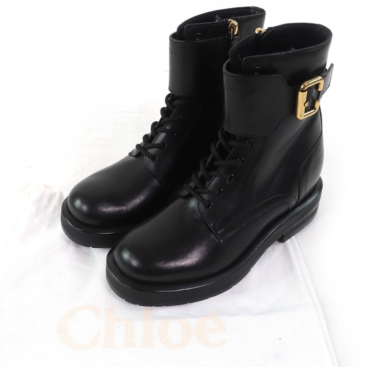 Excellent Chloe short boots CODDINGTON lace-up leather ankle boots
