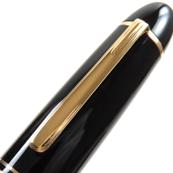 Great MONTBLANC fountain pen Meisterstuck 149 white star Black gold 14K mens