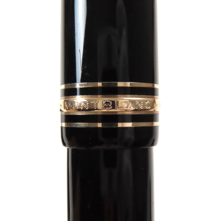 Great MONTBLANC fountain pen Meisterstuck 149 white star Black gold 14K mens