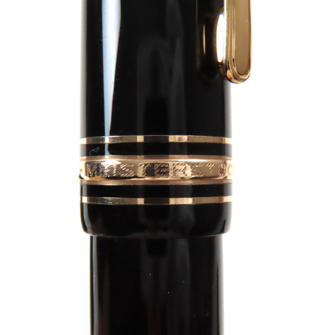 Great MONTBLANC fountain pen Meisterstuck 149 white star Black gold 14K mens