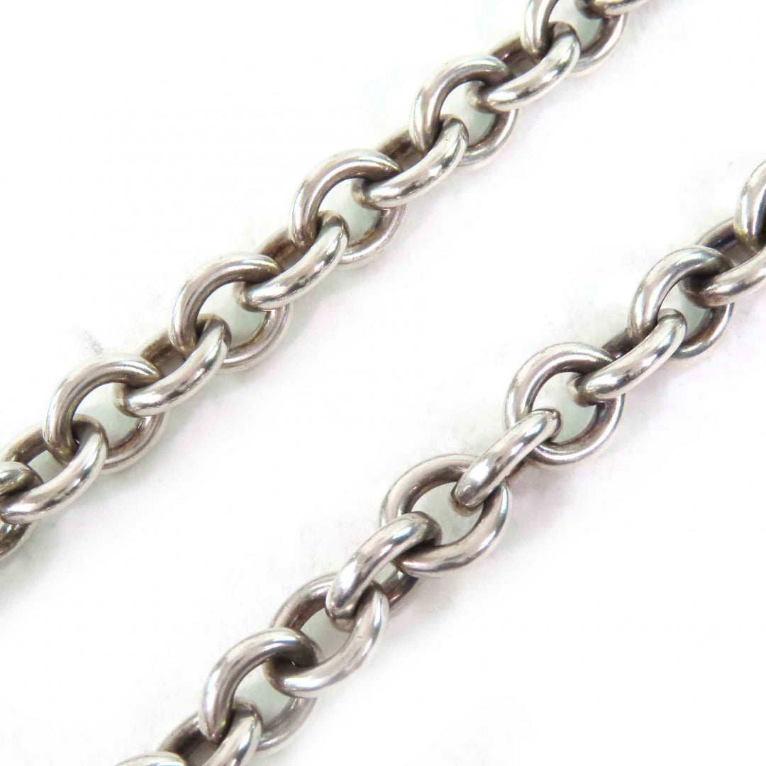 Very Good TIFFANY&Co. choker Oval Tag Choker Necklace Accessories Silver SV925