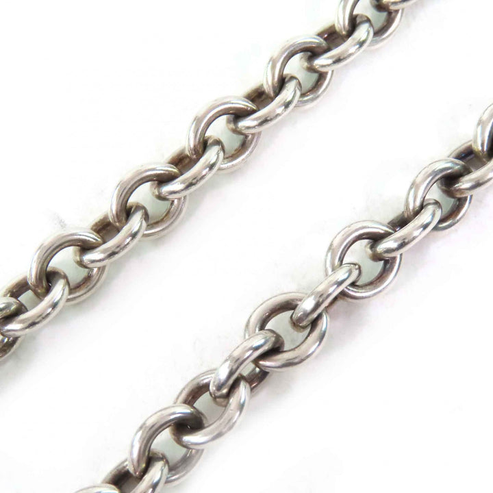 Very Good TIFFANY&Co. choker Oval Tag Choker Necklace Accessories Silver SV925