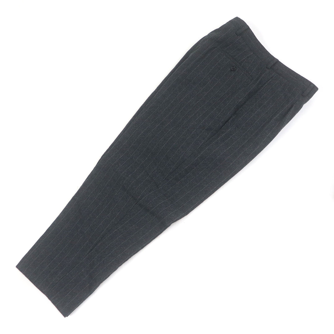 Excellent HERMES single-breasted suit Stripe Pattern Padded gray wool mens 48