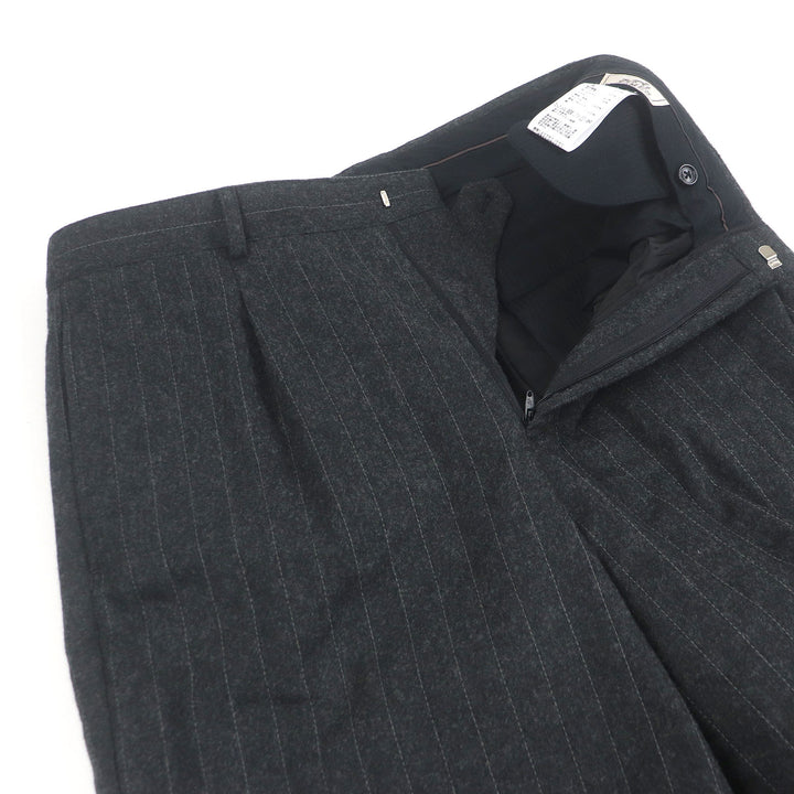 Excellent HERMES single-breasted suit Stripe Pattern Padded gray wool mens 48