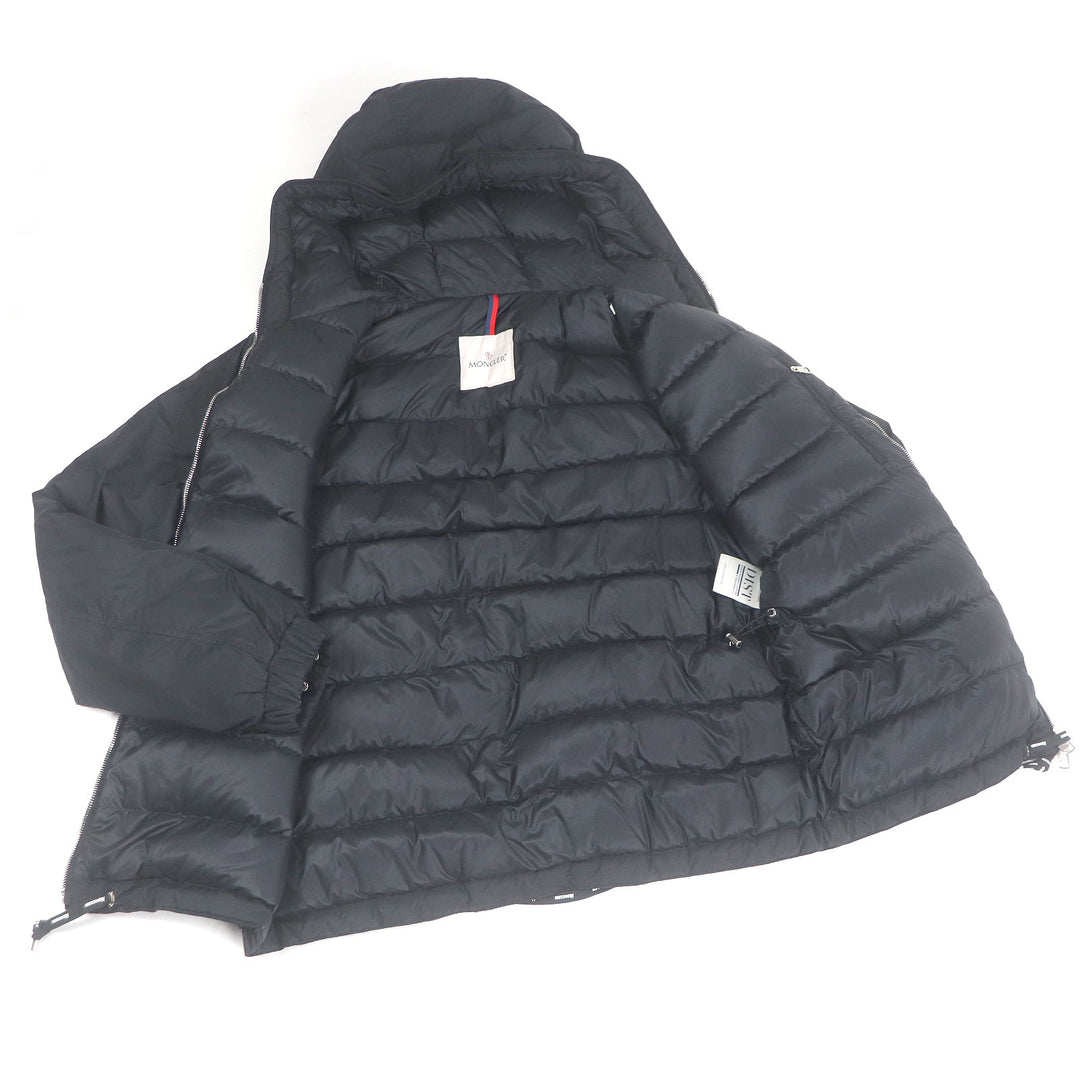 Great MONCLER Down jacket MENUE GIUBBOTTO Large logo patch black Nylon mens 2