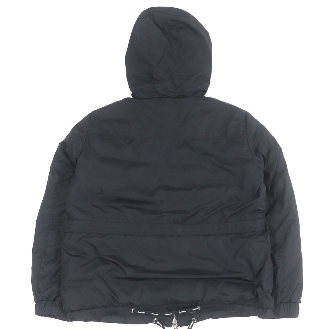 Great MONCLER Down jacket MENUE GIUBBOTTO Large logo patch black Nylon mens 2