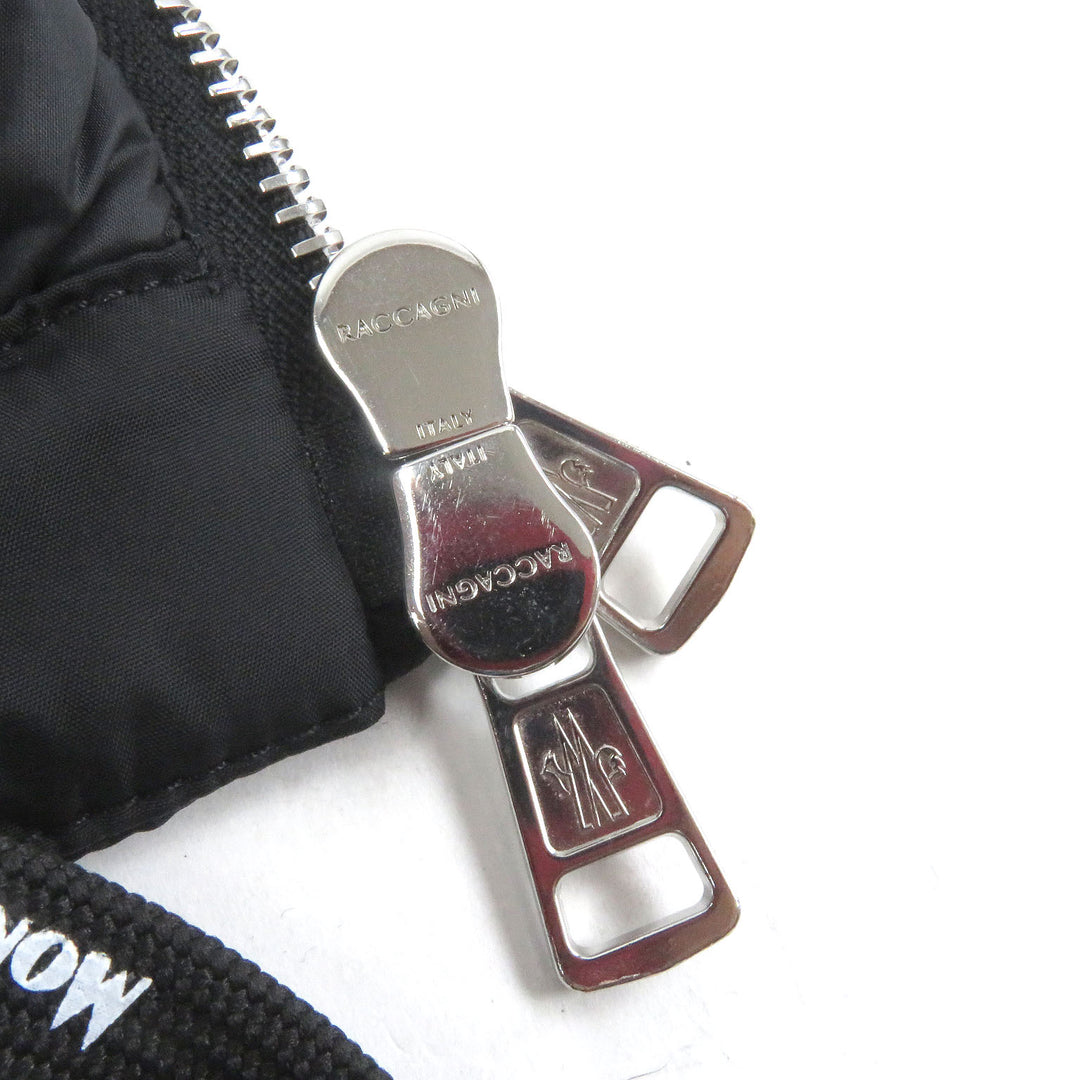 Great MONCLER Down jacket MENUE GIUBBOTTO Large logo patch black Nylon mens 2