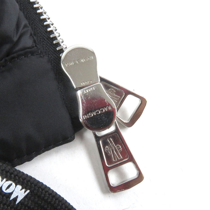 Great MONCLER Down jacket MENUE GIUBBOTTO Large logo patch black Nylon mens 2