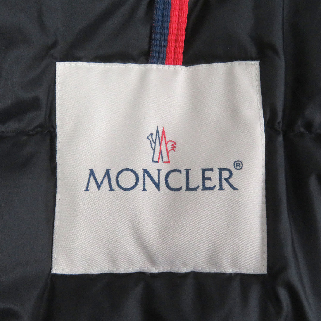 Great MONCLER Down jacket MENUE GIUBBOTTO Large logo patch black Nylon mens 2