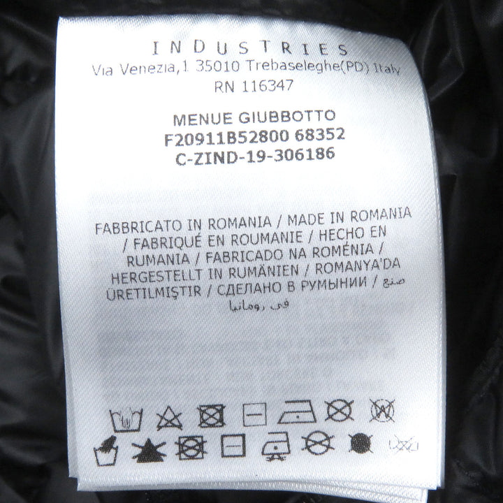 Great MONCLER Down jacket MENUE GIUBBOTTO Large logo patch black Nylon mens 2