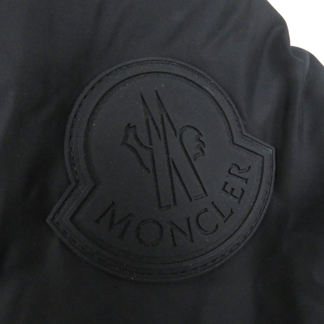 Great MONCLER Down jacket MENUE GIUBBOTTO Large logo patch black Nylon mens 2