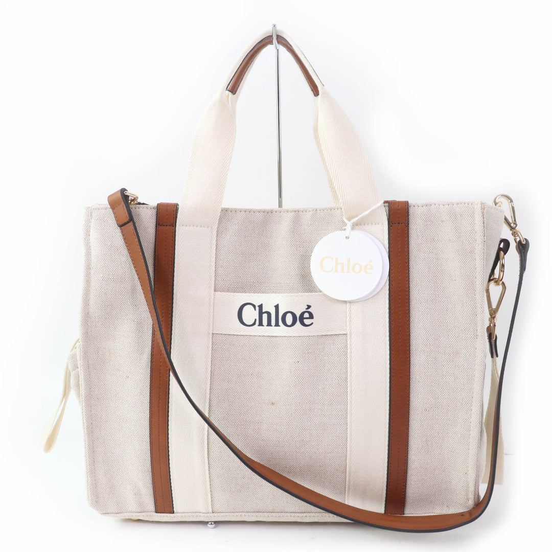 Pristine Chloe Tote Bag Baby Carrying Bag Mother's Bag beige Jute Women C90406