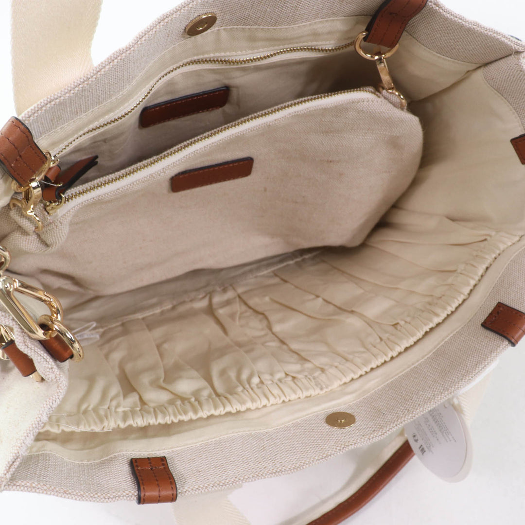 Pristine Chloe Tote Bag Baby Carrying Bag Mother's Bag beige Jute Women C90406