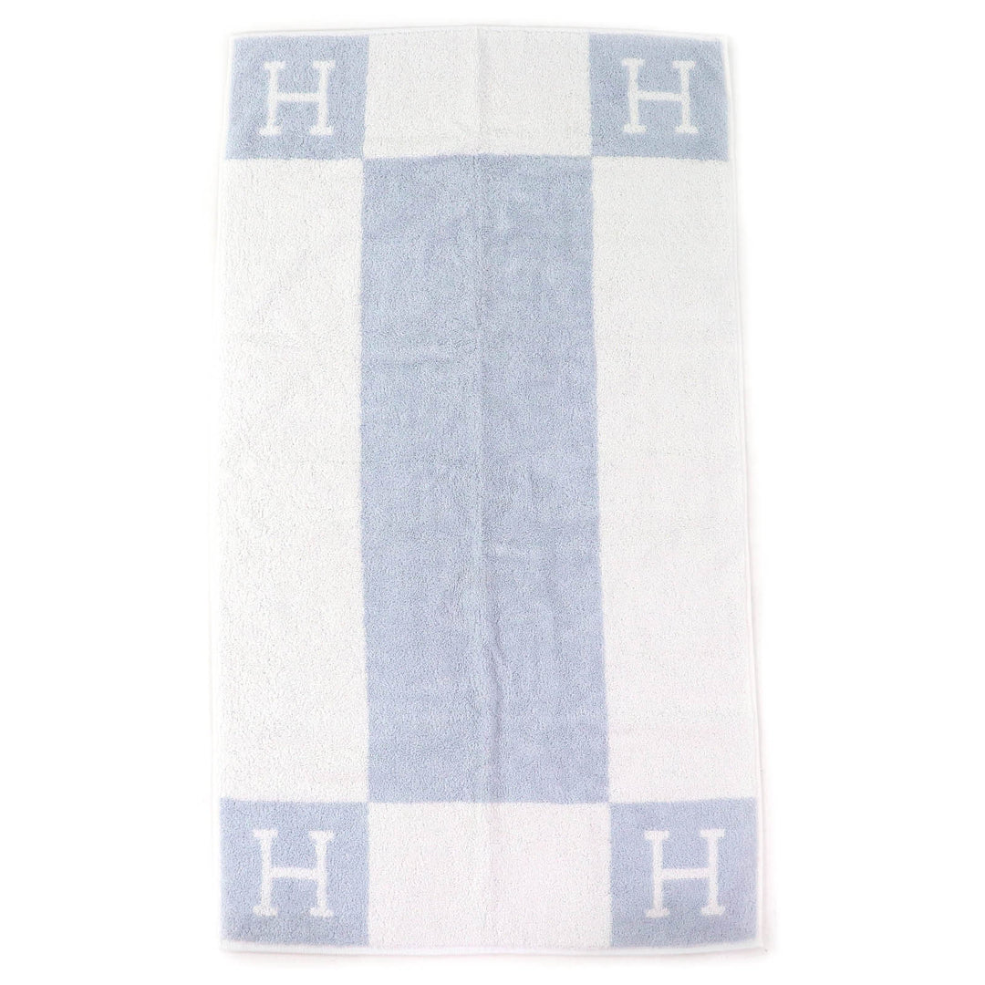 Pristine HERMES towel Avalon Baby Bath Towel Swaddling Blanket BLEU GLACIER