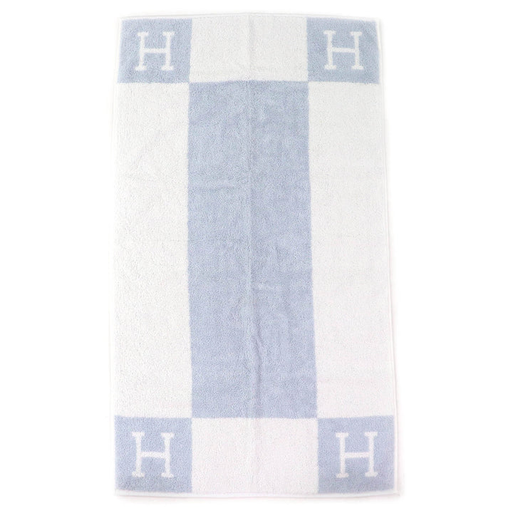 Pristine HERMES towel Avalon Baby Bath Towel Swaddling Blanket BLEU GLACIER