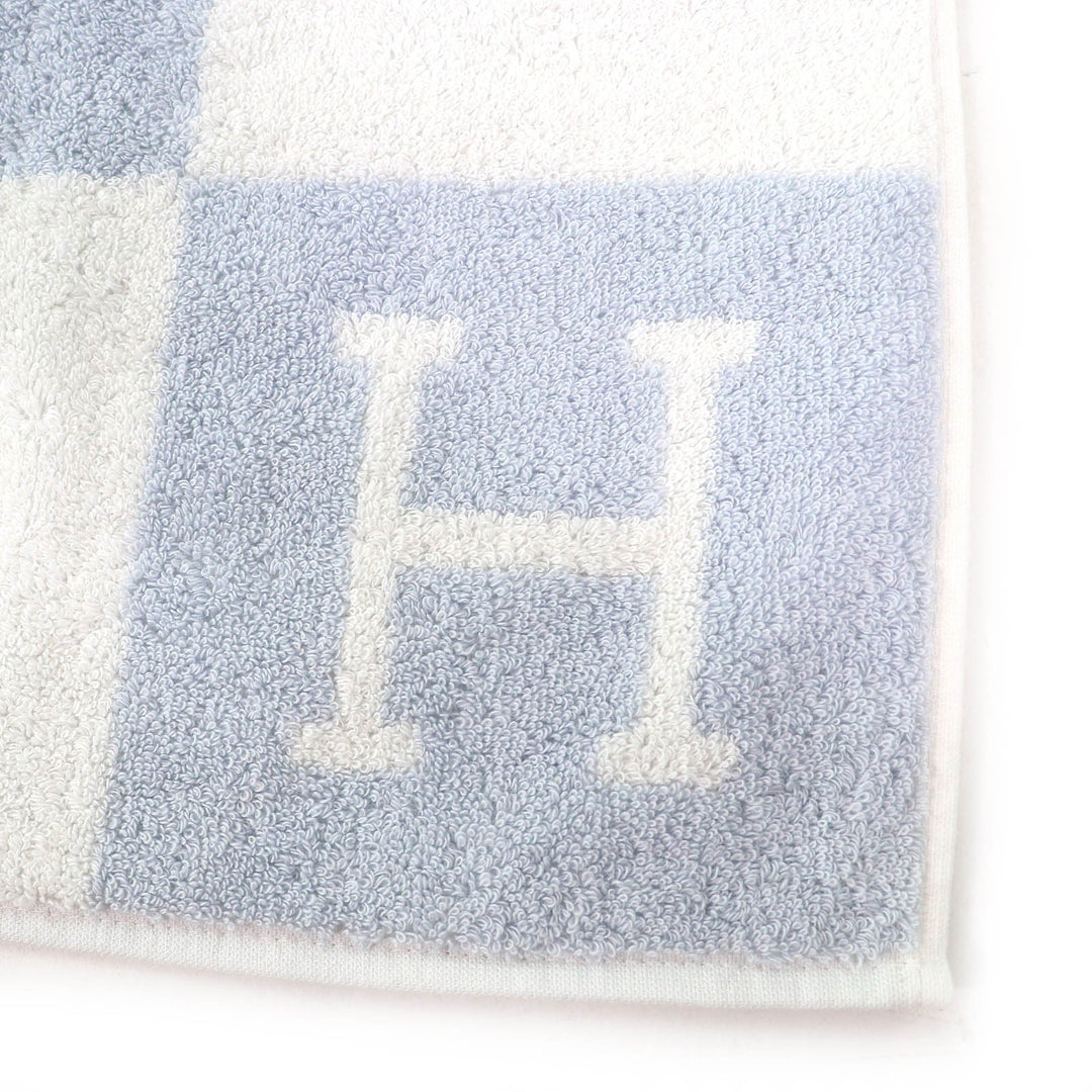 Pristine HERMES towel Avalon Baby Bath Towel Swaddling Blanket BLEU GLACIER