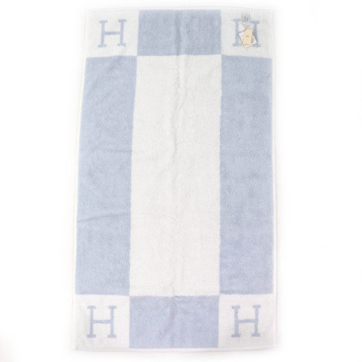 Pristine HERMES towel Avalon Baby Bath Towel Swaddling Blanket BLEU GLACIER