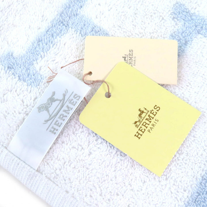 Pristine HERMES towel Avalon Baby Bath Towel Swaddling Blanket BLEU GLACIER