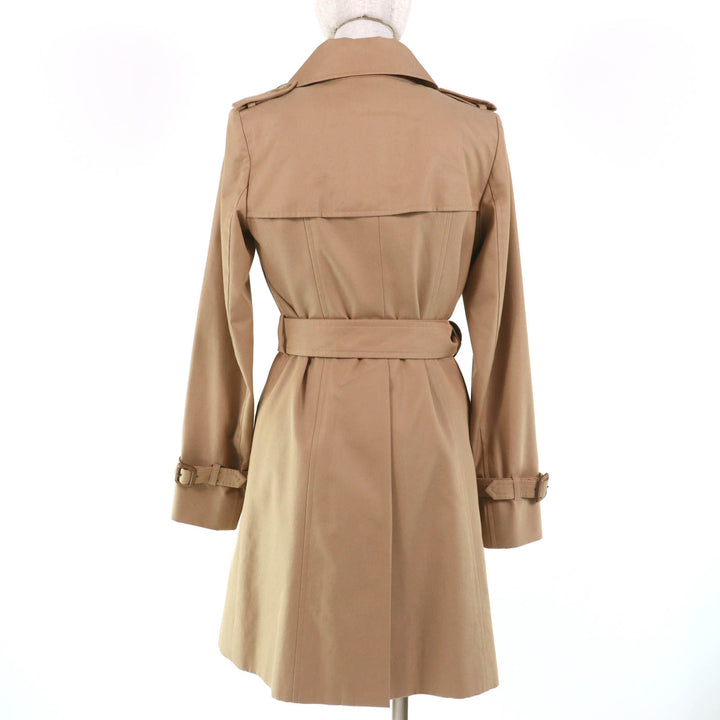 Great Mackintosh trench coat Logo button and wool lining beige cotton Women 36