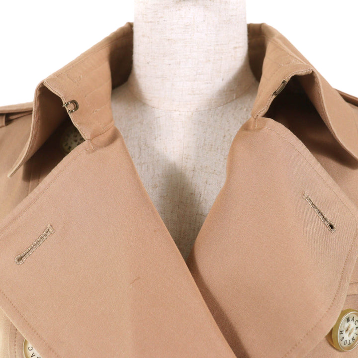 Great Mackintosh trench coat Logo button and wool lining beige cotton Women 36