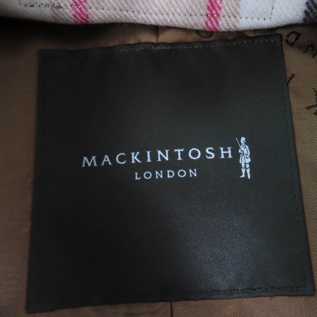 Great Mackintosh trench coat Logo button and wool lining beige cotton Women 36