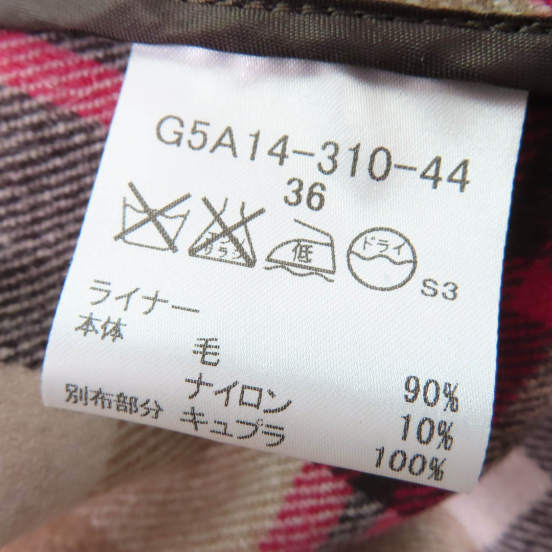 Great Mackintosh trench coat Logo button and wool lining beige cotton Women 36