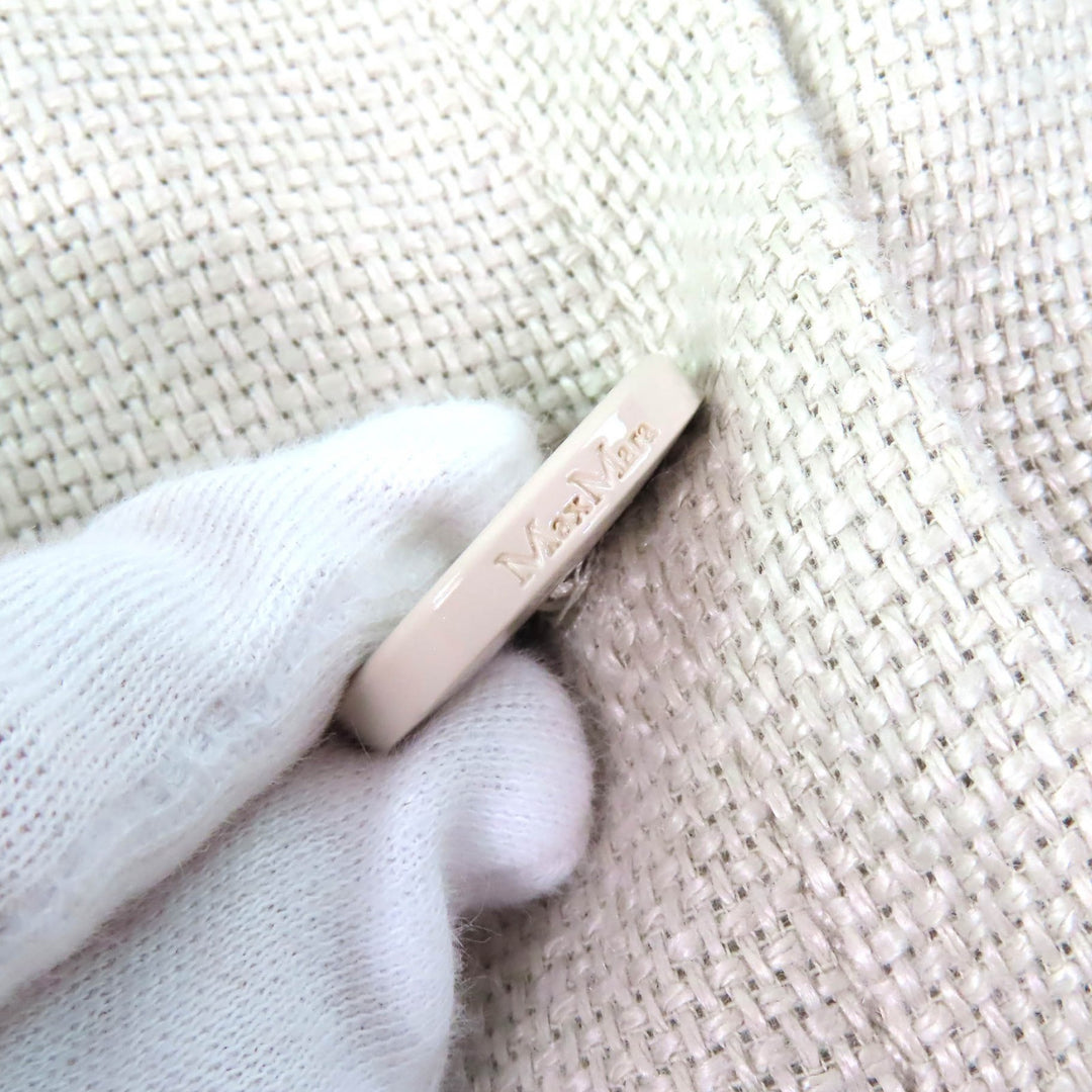 Excellent S MaxMara DESIGN FOR EASY LIVING coat Logo button single linen Women