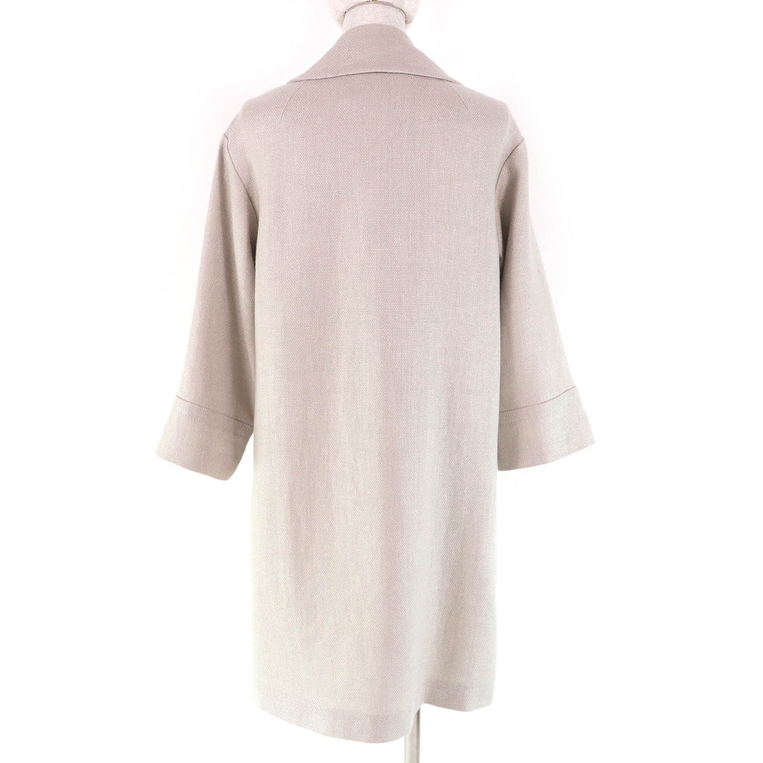 Excellent S MaxMara DESIGN FOR EASY LIVING coat Logo button single linen Women