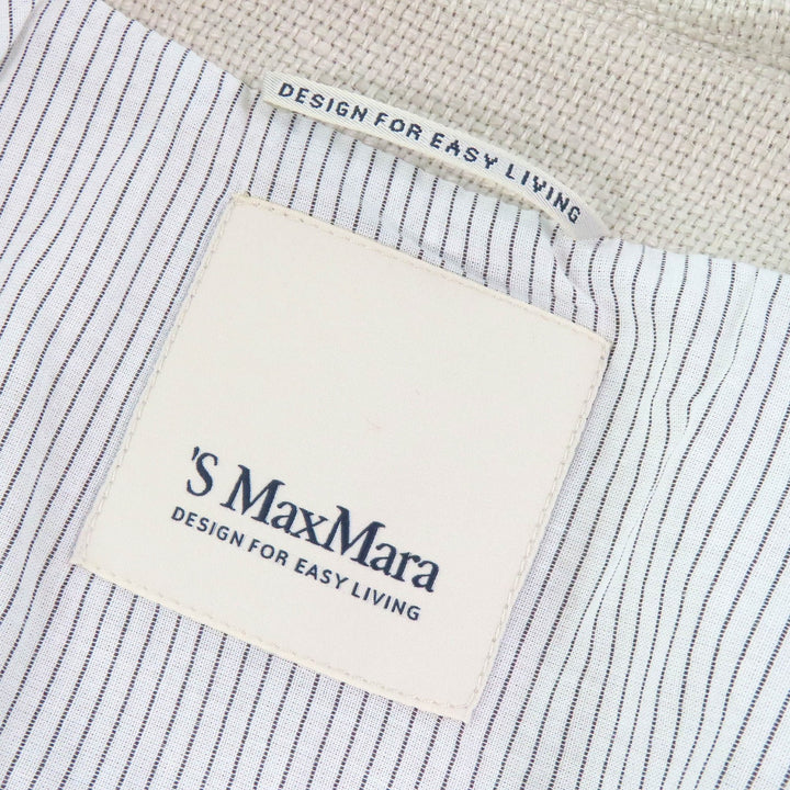 Excellent S MaxMara DESIGN FOR EASY LIVING coat Logo button single linen Women