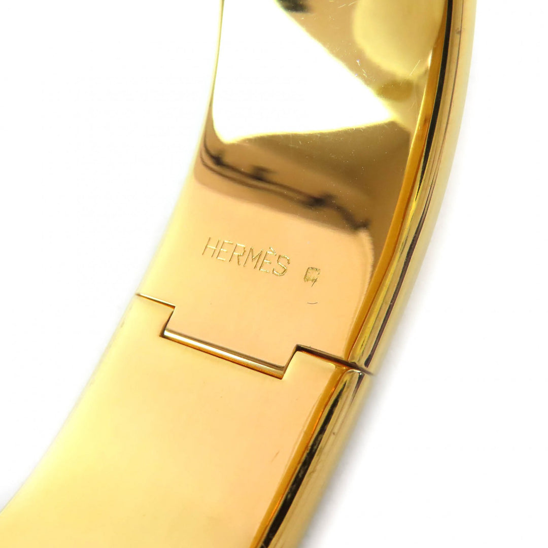 Great HERMES bracelet Location Enamel GM Fan pattern cloisonne bangle Women