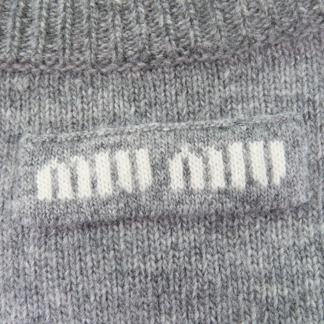 Excellent MIUMIU knit Back logo Cropped length V-neck Long sleeves Women 38