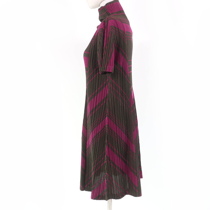 Great PLEATS PLEASE one piece High neck short sleeves Women 3 PP93-JK676