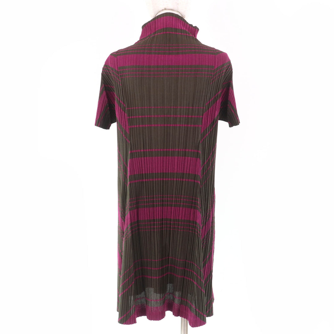 Great PLEATS PLEASE one piece High neck short sleeves Women 3 PP93-JK676