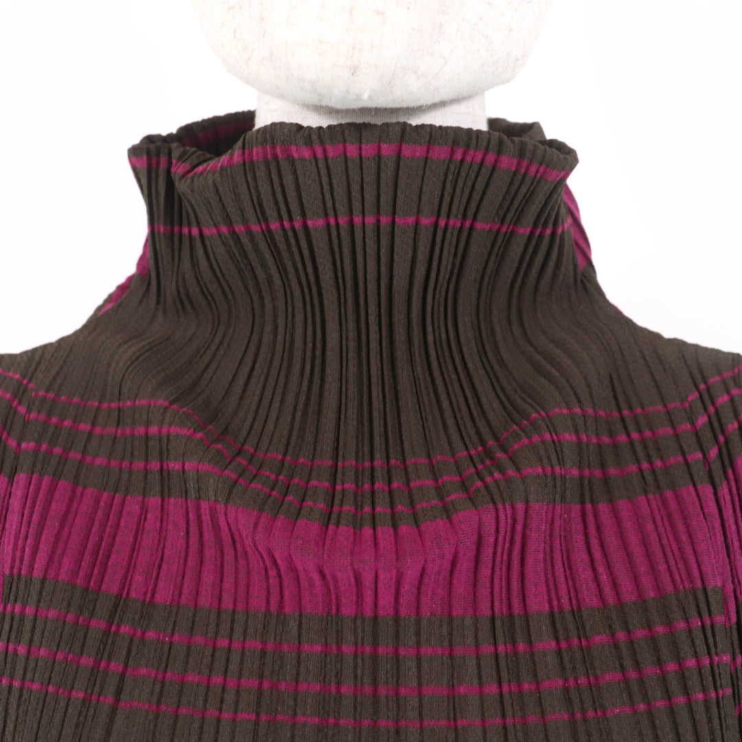 Great PLEATS PLEASE one piece High neck short sleeves Women 3 PP93-JK676