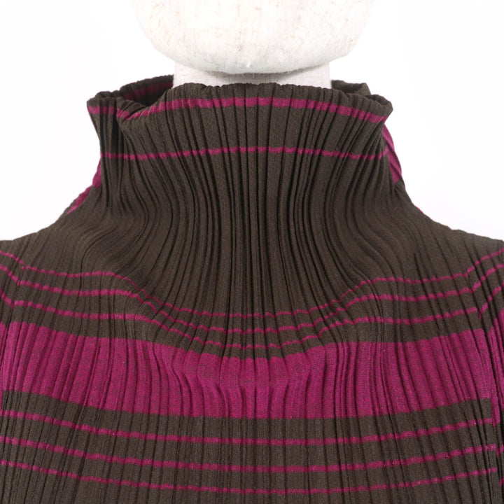 Great PLEATS PLEASE one piece High neck short sleeves Women 3 PP93-JK676