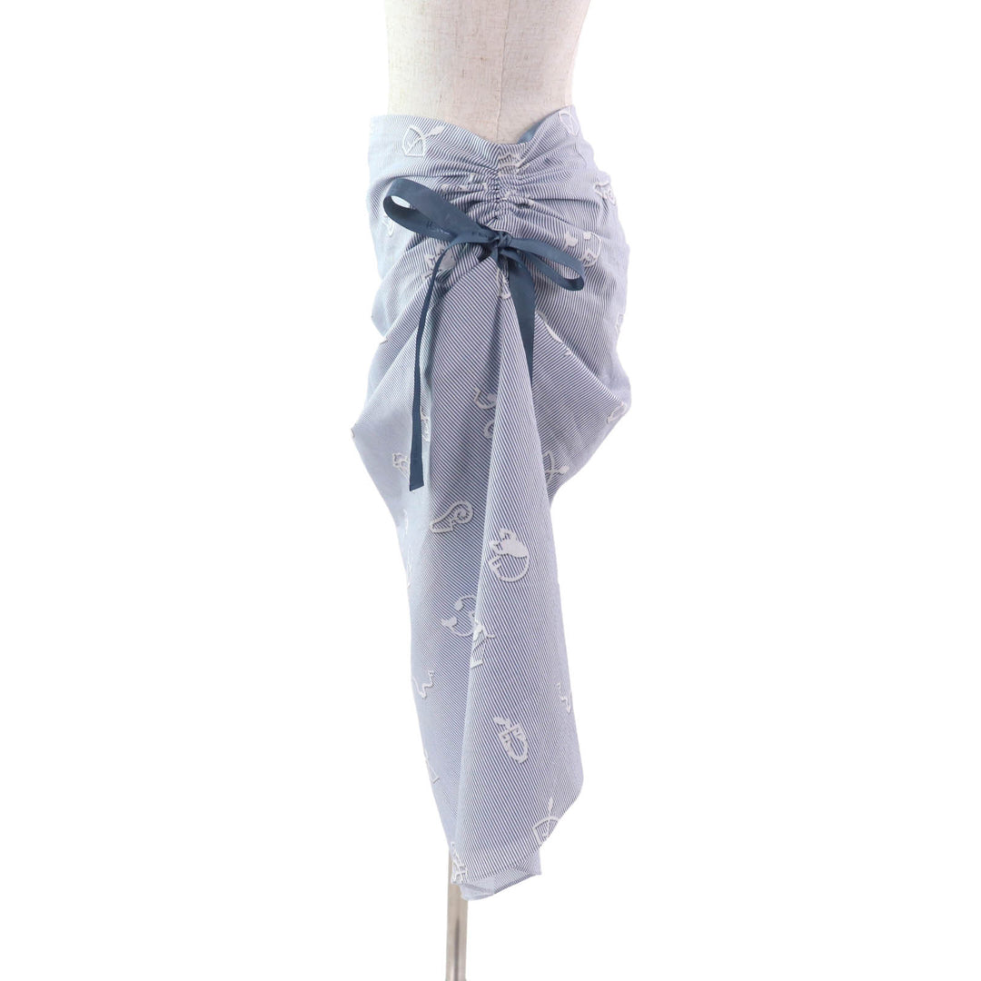 Great FENDI skirt White blue cotton Women 38 FQ7486