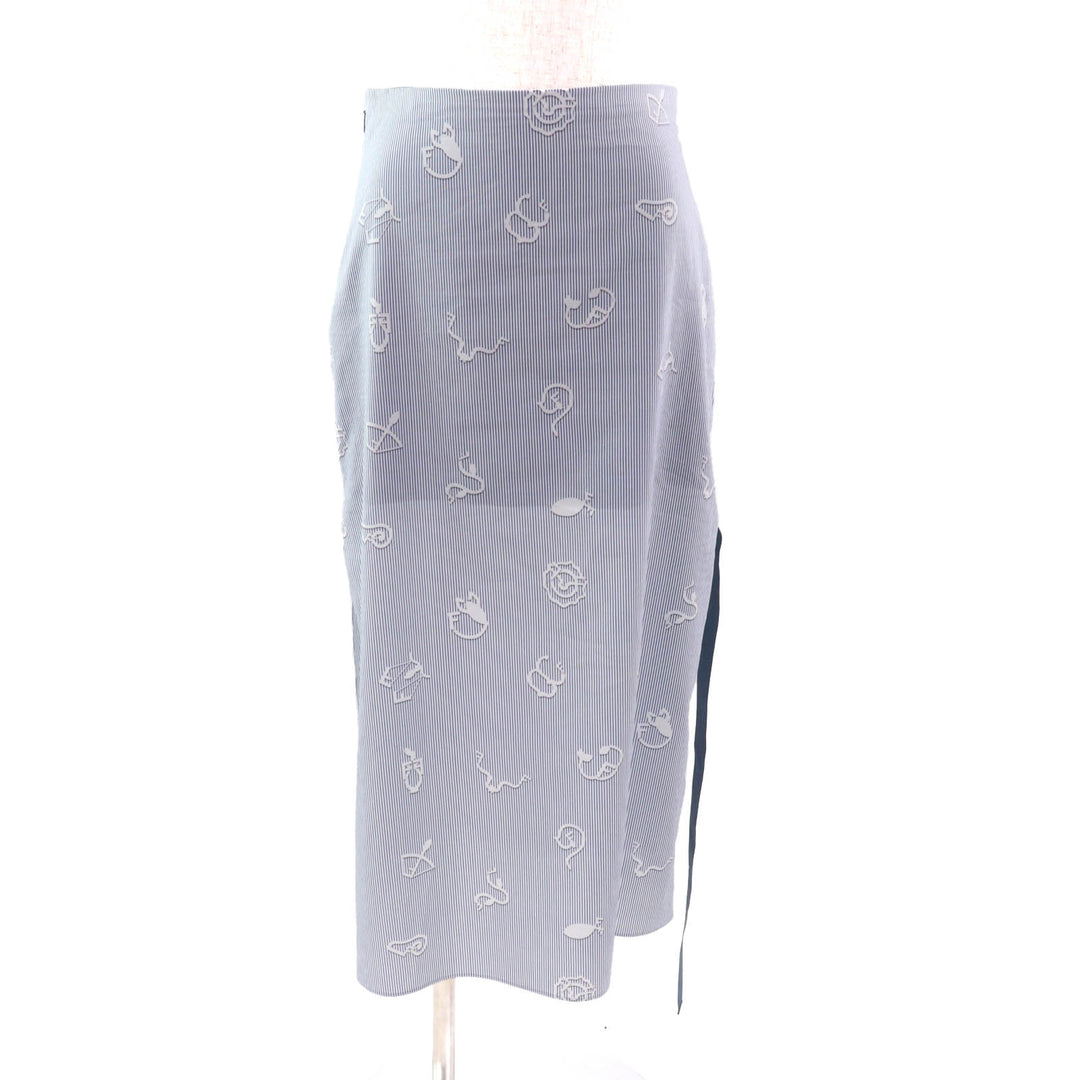 Great FENDI skirt White blue cotton Women 38 FQ7486