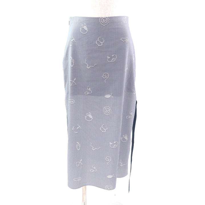 Great FENDI skirt White blue cotton Women 38 FQ7486