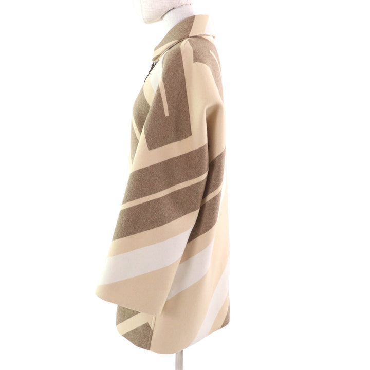 Excellent HERMES coat beige wool Women 36 2H0133DI
