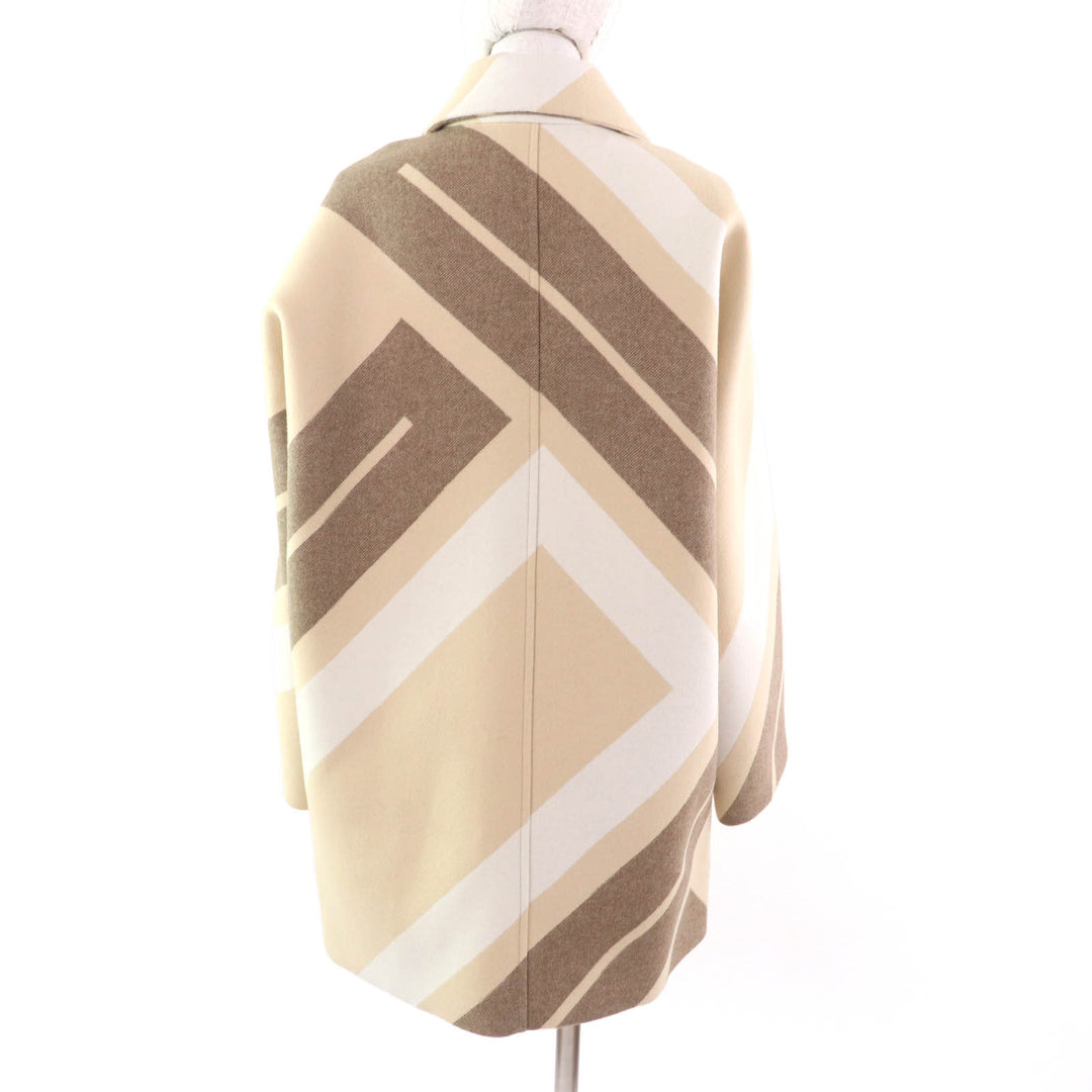 Excellent HERMES coat beige wool Women 36 2H0133DI