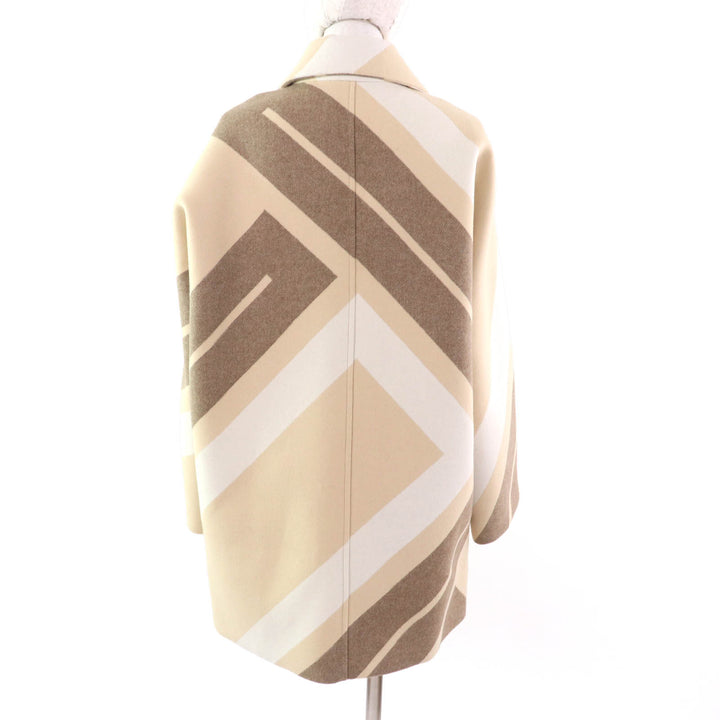 Excellent HERMES coat beige wool Women 36 2H0133DI
