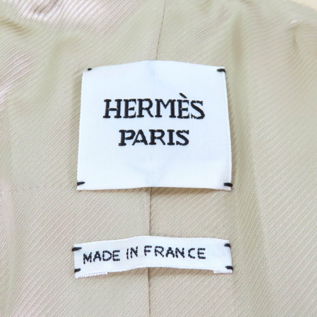 Excellent HERMES coat beige wool Women 36 2H0133DI