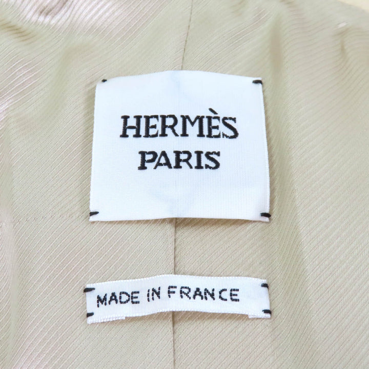 Excellent HERMES coat beige wool Women 36 2H0133DI