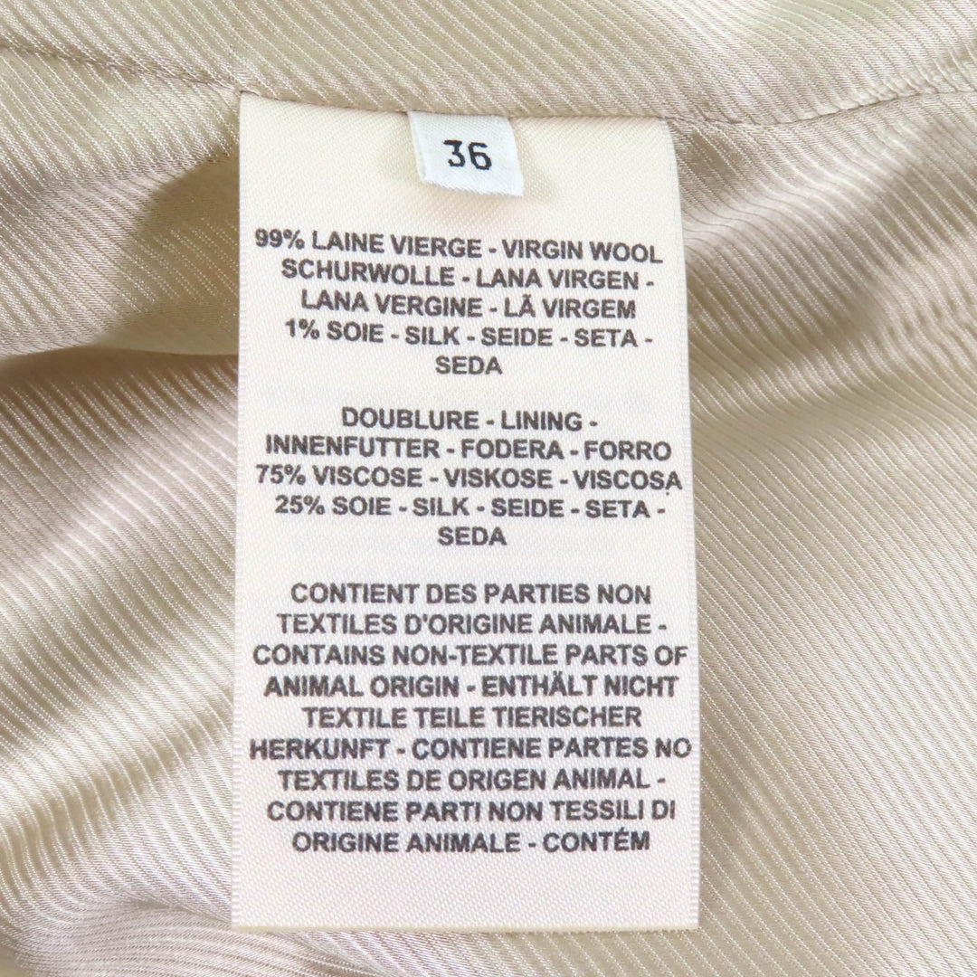 Excellent HERMES coat beige wool Women 36 2H0133DI